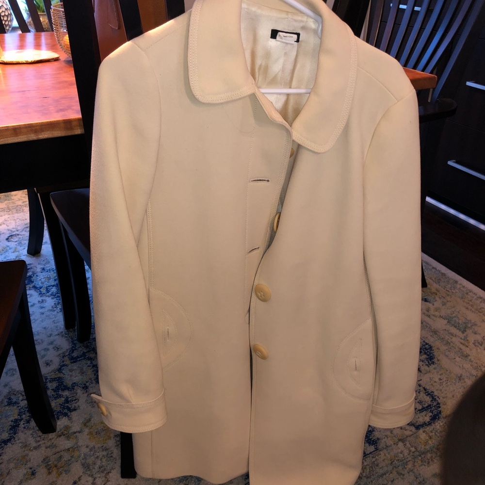 MUST GO! J Crew cream coat with buttons